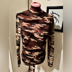 LRG- Camo Tulle Top